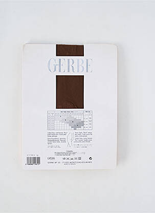 Collants imprimé fantaisie marron GERBE femme