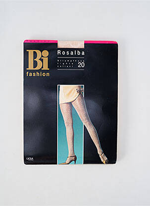 Collants imprimé fantaisie beige BI FASHION femme