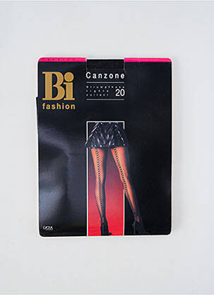 Collants imprimé fantaisie noir BI FASHION femme
