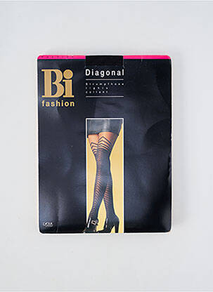 Collants imprimé fantaisie noir BI FASHION femme
