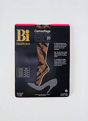 Collants imprimé fantaisie marron BI FASHION femme