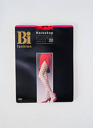 Collants imprimé fantaisie rouge BI FASHION femme