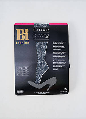 Collants imprimé fantaisie bleu BI FASHION femme