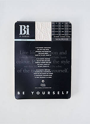Bas imprimé fantaisie blanc BI FASHION femme