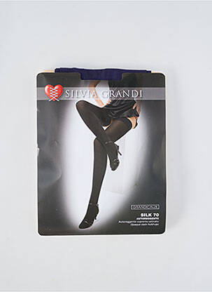 Bas maintien jarretelles bleu SILVIA GRANDI femme