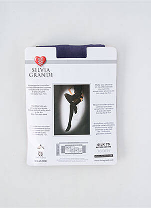 Bas maintien jarretelles bleu SILVIA GRANDI femme