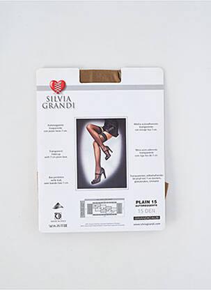 Bas stretch marron SILVIA GRANDI femme