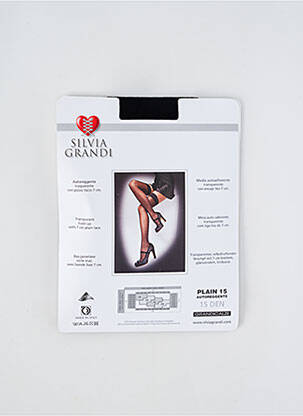 Bas stretch noir SILVIA GRANDI femme