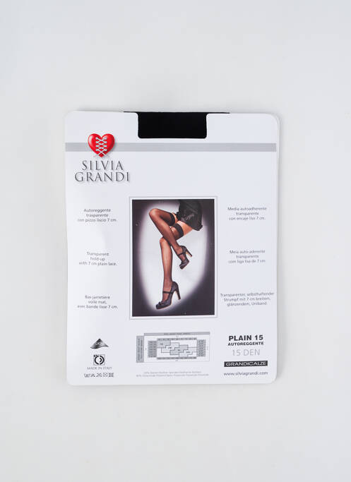 Bas noir SILVIA GRANDI pour femme