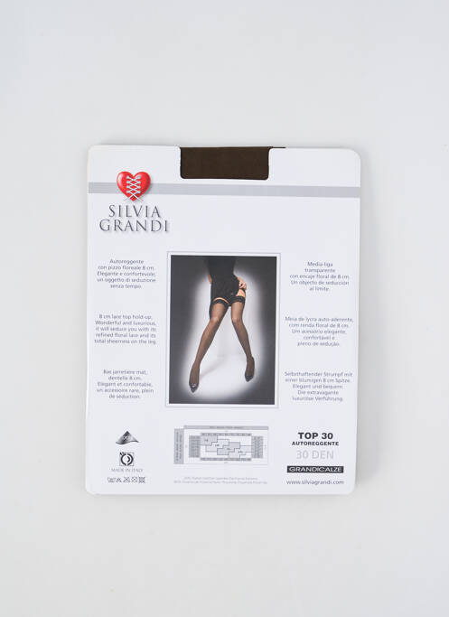 Bas marron SILVIA GRANDI pour femme