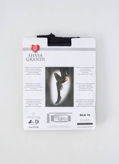 Collants gris SILVIA GRANDI pour femme