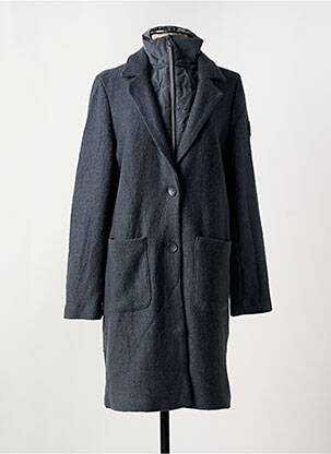 Manteau long coupe cintrée sans capuche gris CECIL femme
