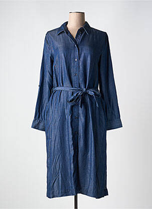 Robe mi-longue manches longues manches longues bleu CECIL femme