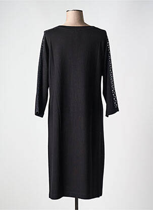 Robe mi-longue manches 3/4 manches 3/4 noir CECIL femme