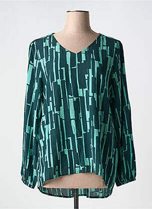 Blouse imprimé fantaisie manches longues vert CECIL femme