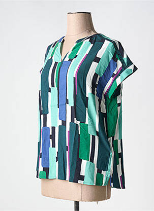 Blouse imprimé fantaisie manches courtes vert CECIL femme