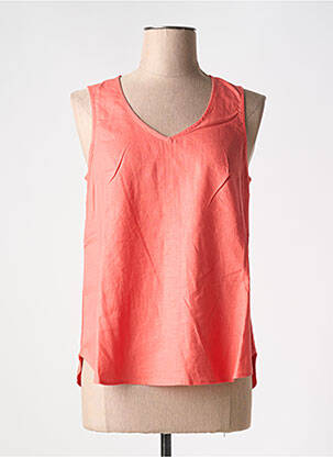 Débardeur col v sans manche orange ESPRIT DE LA MER femme