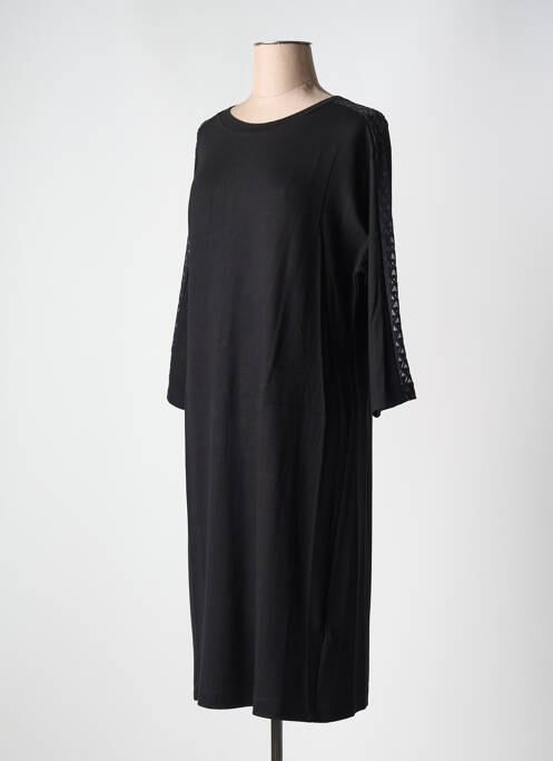 Robe mi-longue manches 3/4 manches 3/4 noir CECIL femme