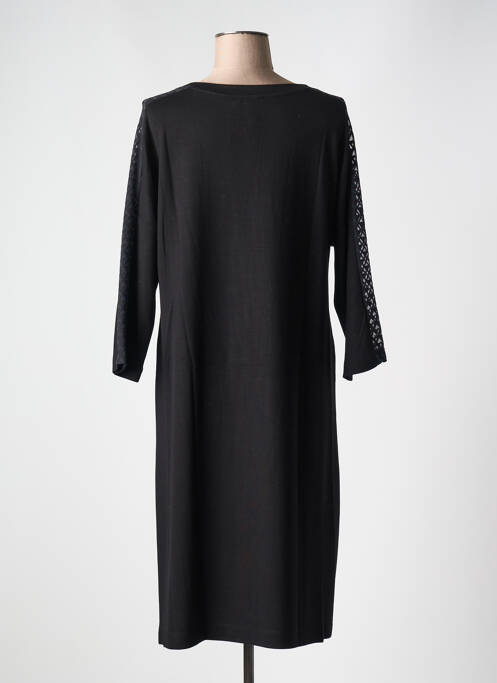 Robe mi-longue manches 3/4 manches 3/4 noir CECIL femme