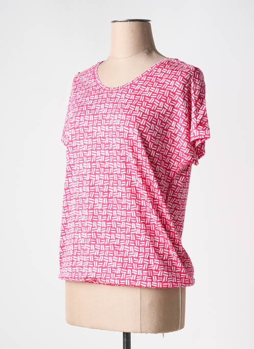 T-shirt imprimé fantaisie manches courtes rose CECIL femme