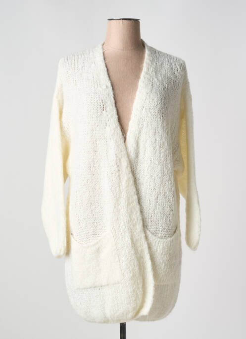 Gilet manches longues blanc BLEU MARIN pour femme