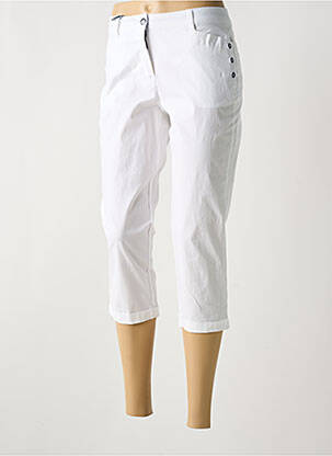Pantacourt tissage popeline taille normale blanc BASTINGAGE femme