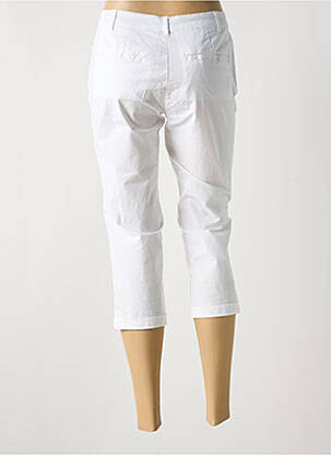 Pantacourt tissage popeline taille normale blanc BASTINGAGE femme