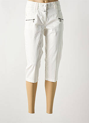 Pantacourt stretch taille normale blanc CECIL femme