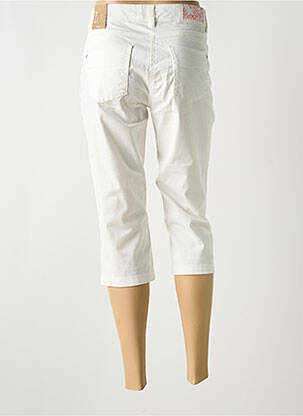 Pantacourt stretch taille normale blanc CECIL femme