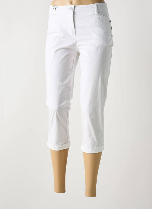 Pantacourt blanc BASTINGAGE pour femme