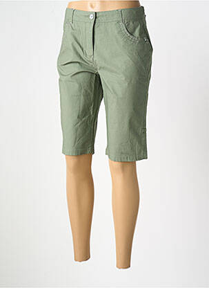 Bermuda tissage popeline taille normale vert ESPRIT DE LA MER femme