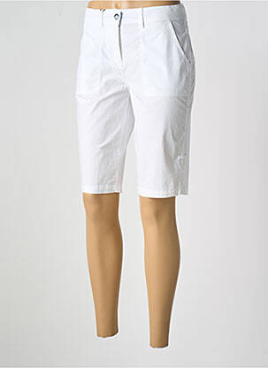 Bermuda tissage popeline taille normale blanc BASTINGAGE femme