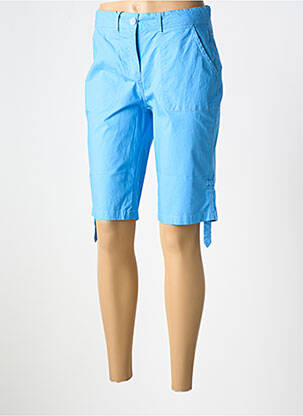 Bermuda tissage popeline taille normale bleu BASTINGAGE femme