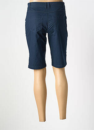 Bermuda tissage popeline taille normale bleu fonce BASTINGAGE femme