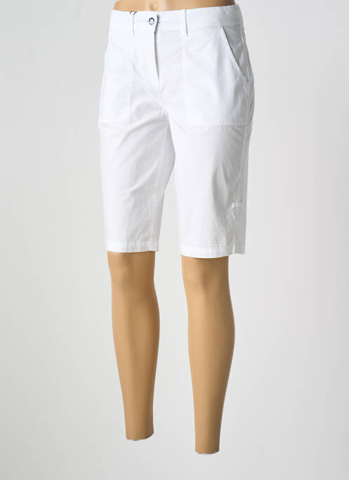 Bermuda tissage popeline taille normale blanc BASTINGAGE femme