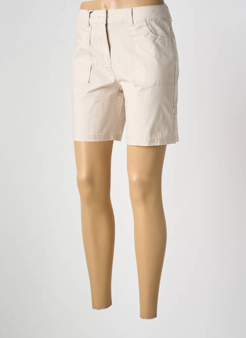 Short fermeture zippée sous rabat boutonné taille normale beige ESPRIT DE LA MER femme