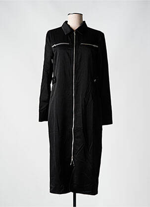 Robe mi-longue manches longues manches longues noir VILA femme