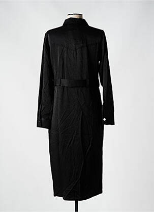 Robe mi-longue manches longues manches longues noir VILA femme