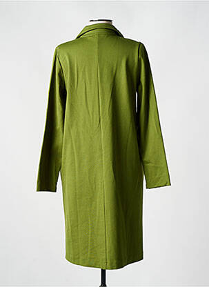 Robe mi-longue manches longues manches longues vert QUATRE VINGT JOURS femme