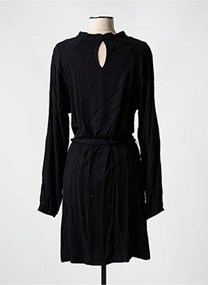 Robe mi-longue manches longues manches longues noir VILA femme