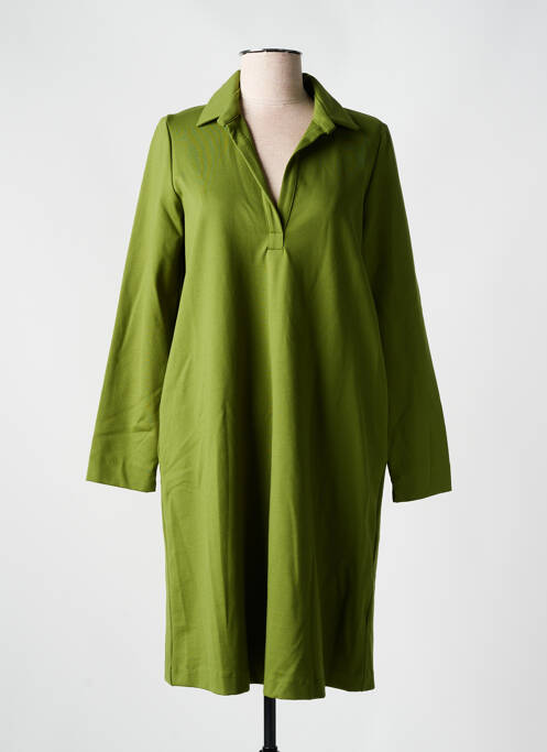 Robe mi-longue vert QUATRE VINGT JOURS pour femme