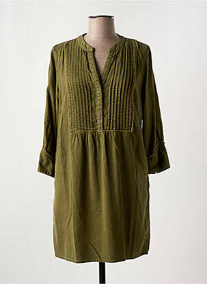 Robe courte manches 3/4 manches 3/4 vert VILA femme