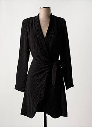 Robe courte manches longues manches longues noir MORGAN femme
