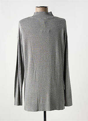 Pull tissage chiné manches longues gris B.YOUNG femme