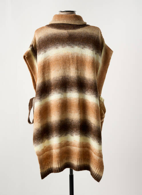 Pull col roulé marron LOLA ESPELETA pour femme