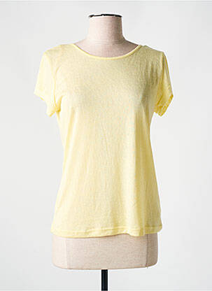 T-shirt coupe droite manches courtes jaune MOLLY BRACKEN femme