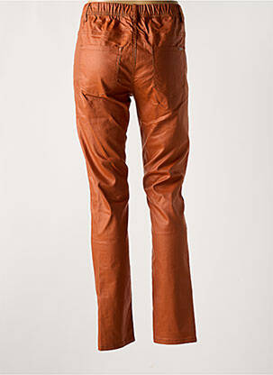 Pantalon slim taille élastique orange QUATRE VINGT JOURS femme