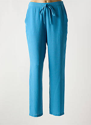 Pantalon droit taille élastique bleu MD'M femme