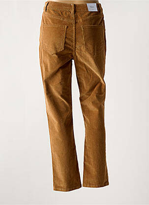Pantalon droit stretch taille haute marron VILA femme