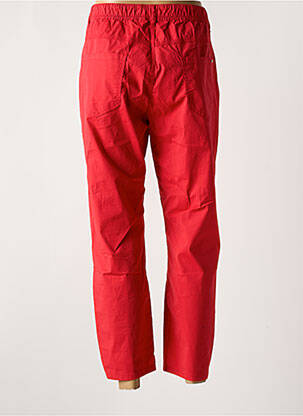 Pantalon 7/8 taille élastique rouge QUATRE VINGT JOURS femme